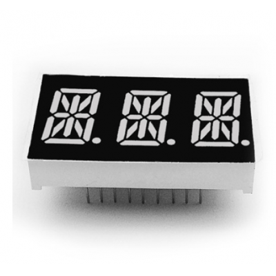 0.54 inch 3 digit red color 14 segment alphanumeric led display